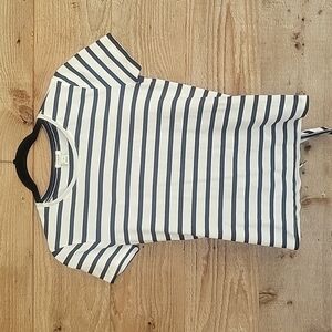 J. Crew Black and White Striped Tie Back Tee Size XSmall